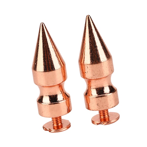 100 sarjan ruusukullan väriset terävät metalliset sähköpinnoitetut, hiomattomat kirkkaat kierteet DIY messinkiset piikit, nastat, rock-niitit vaatteisiin 9x25mm