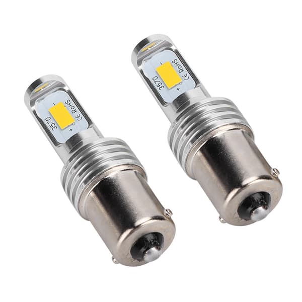 2 stk 1156 BA15S 80W 8000K Baklygte Gul Blinklys med Dekoder 12-24V Universal