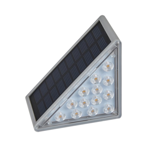 Trappelys solcellelamper, IP67 vanntett solcellelamper, utendørs LED trappelys, (hvit)