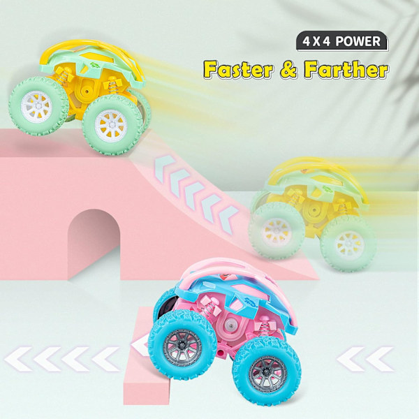 Auton lelut 2-3-4-vuotiaille tytöille, Vetoautot lapsille 2-6-vuotiaille, Monsterit kuorma-autot lapsille pojille 2-6-vuotiaille tytön syntymäpäivälahjat