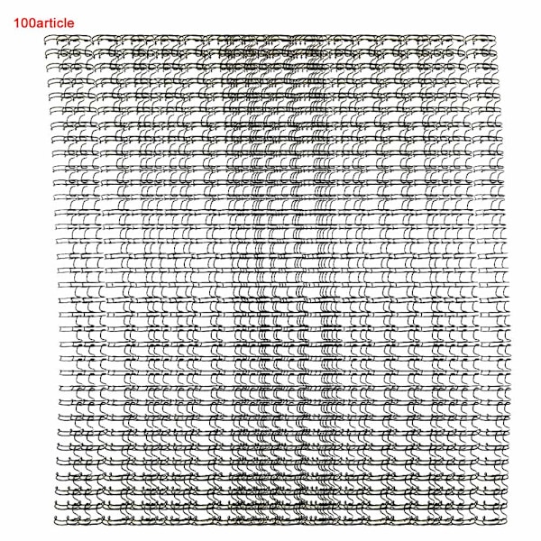 100 st 7,9 mm svart A4-storlek 34 tänder 3:1 dubbelögla bindningstråd kalenderbindning järn