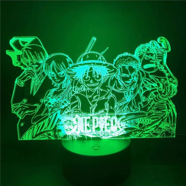 3D nattljus Illusion lampor One Piece nattljus Luffy S
