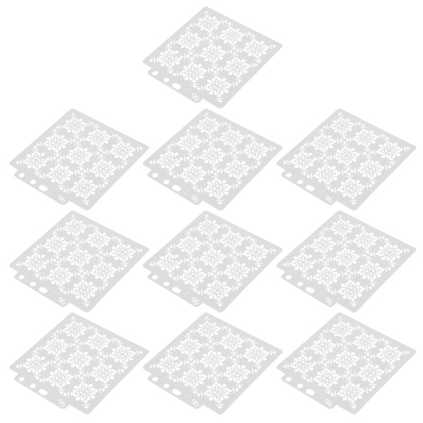 10 kpl Mandala-maalauksen piirustuskaavioita DIY-muotin valmistus taide- ja käsityötarvikkeet