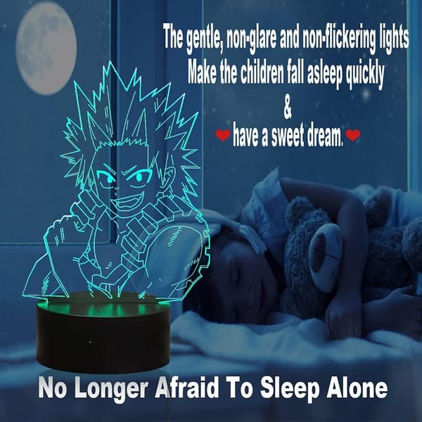 Eijiro Kirishima 3D Natlampe Sengelampe Boku Anime Lys