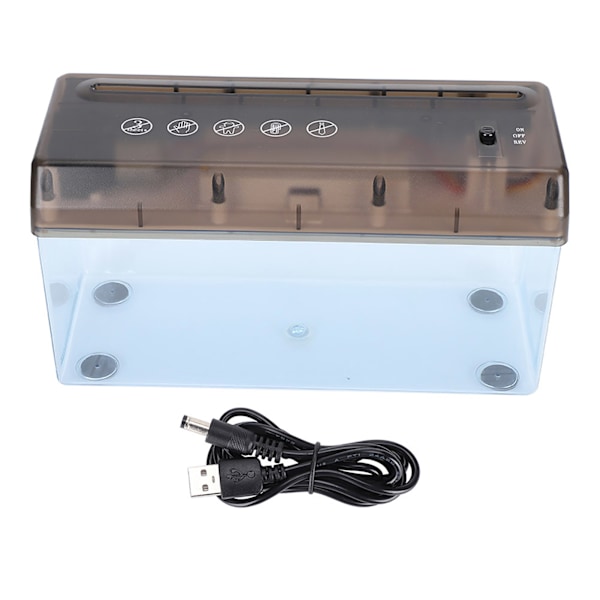 Mini pappersstrimlare skrivbord halkfri silikonplatta USB kontor elektrisk liten A4 pappersstrimlare