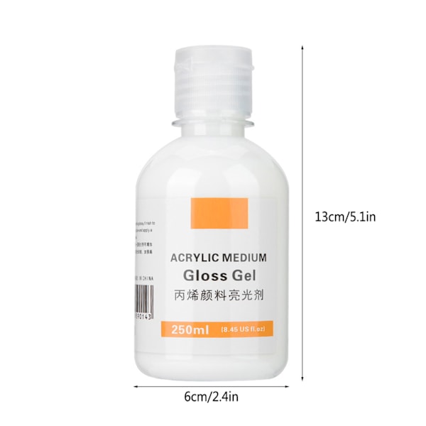 Kunstnertegning Pigment Polish Akryl Medium Gloss Gel Kunsttilbehør (250ml)