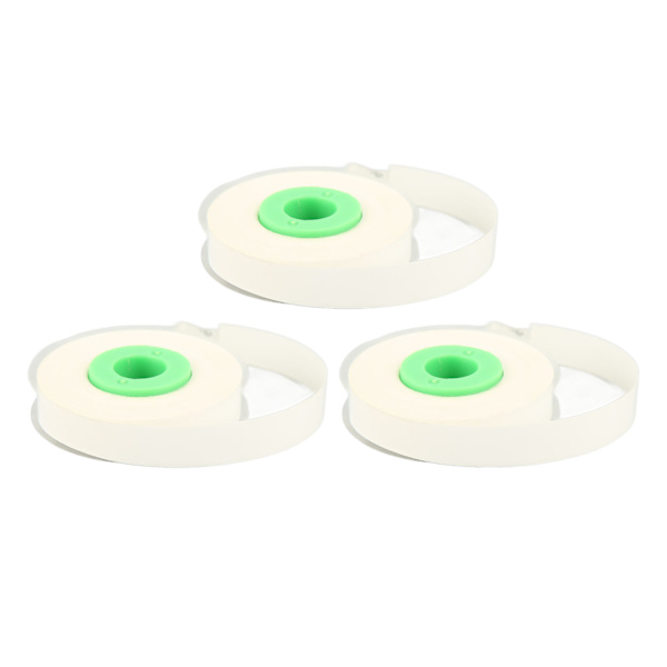 3 ruller etiketmaskintape Hver 26,2ft længde 9mm bredde Rivbestandig PET etiketmaskintape Refills til MAX LM 370 380 390 Hvid