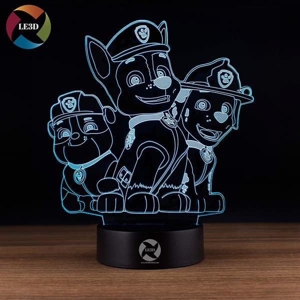 3D Optisk Illusjon Nattlys - 7 LED Fargeskiftende Lampe