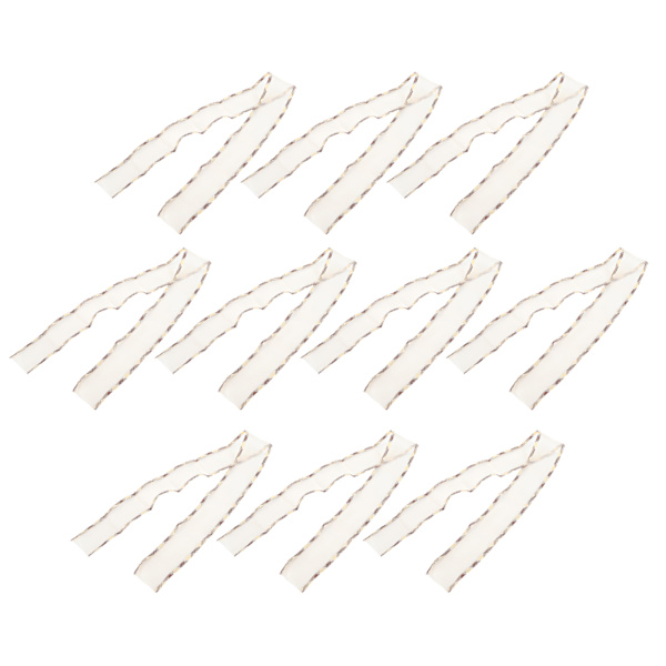 10 meter kantbånd polyester tyl til tøjtilbehør DIY hovedbeklædning hår 2,6 tommer (brun C2 )