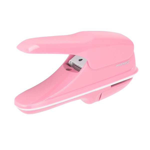 ABS Häftklammerfri Häftapparat Bokpapper Häftklammerfri Häftapparat Bindande Handverktyg (Rosa)