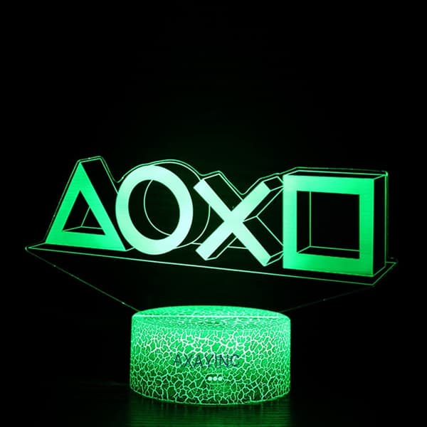 3D Natlampe LED Illusion Skrivebordslampe 7 Farveskift