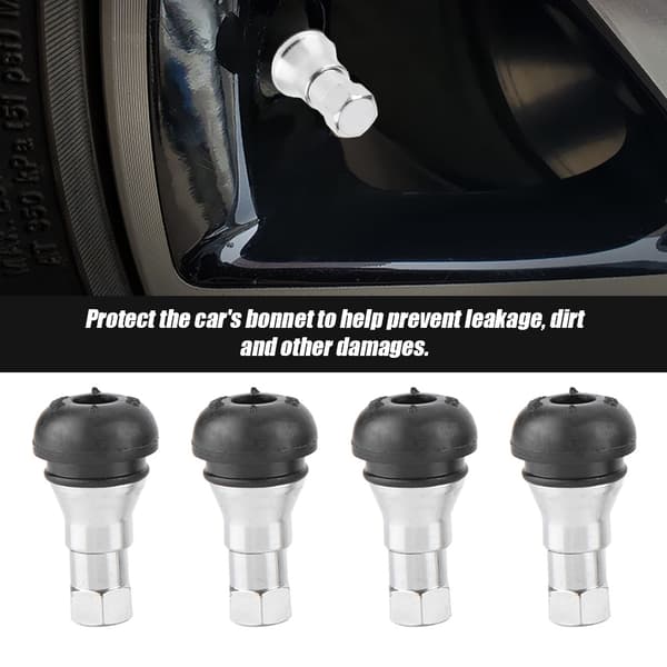 4 st Aluminiumlegering Gummitublösa Hjul Däck Ventil Stam Kapsel Kit