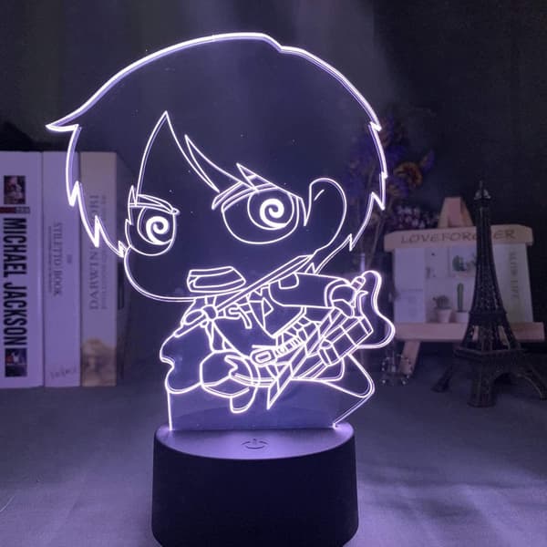 Attack on Titan 3D Anime Lamp Natt Levi Ackerman Illusion N