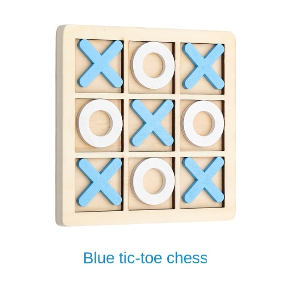 XO Tre-i-ett pussel schack Tac Toe Casual Battle brädspel, blå