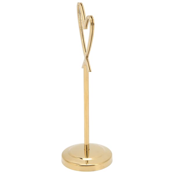 Bordnummerholder Hjerteformet Multifunktionelle Holdbare Navnekortholdere til Bryllupsfest Kontor(Guld )