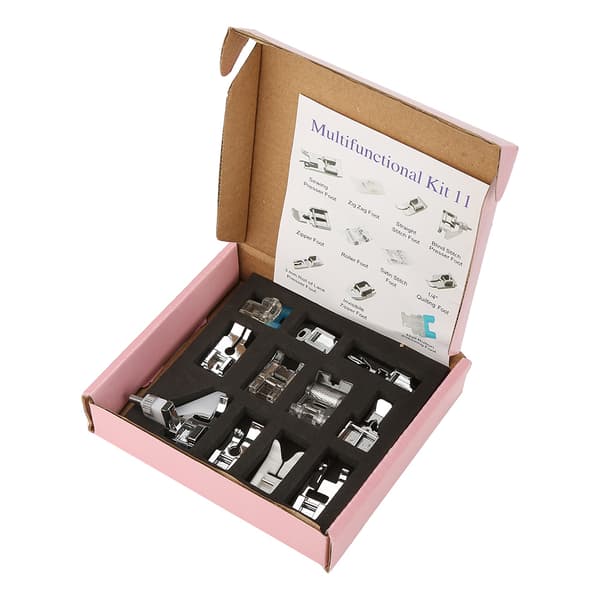 11PCS Multifunktionell symaskindelar Pressfot symaskin tillbehör kit set (#01)