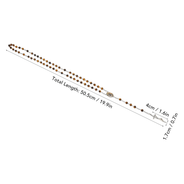 Bønnerosaireperler Lykke Håndlaget Miljøvennlig Tigea Øyne Kors Katolske Rosaireperler for Menn Kvinner