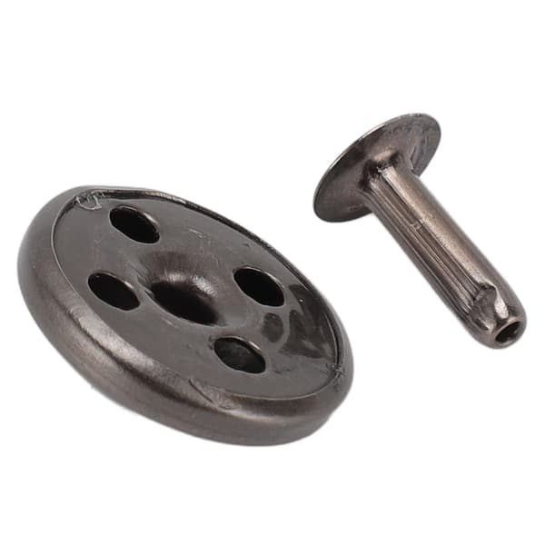 18mm Lædernitter Kit Rustfrit Fadeless Holdbart Jernnitte Stud DIY Lædernitte Tilbehør til Armbånd Hatte Bælter Grå