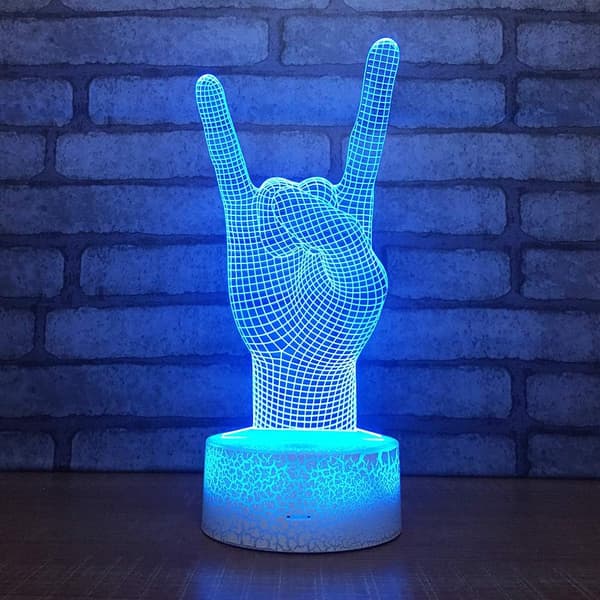 3D Kærlighedshjerte Natlampe Illusion Natlampe 7 Farver
