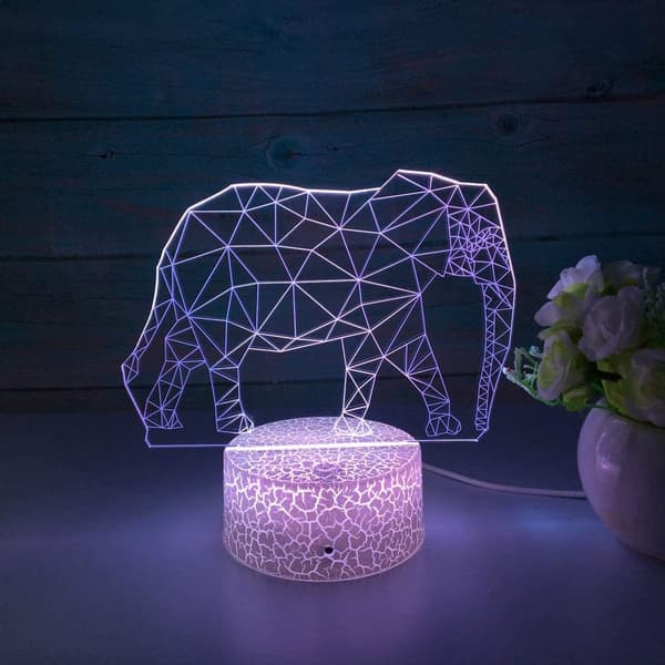 3D Illusionslampe b b-8 Robotter Natlampe 3D Natlampe til