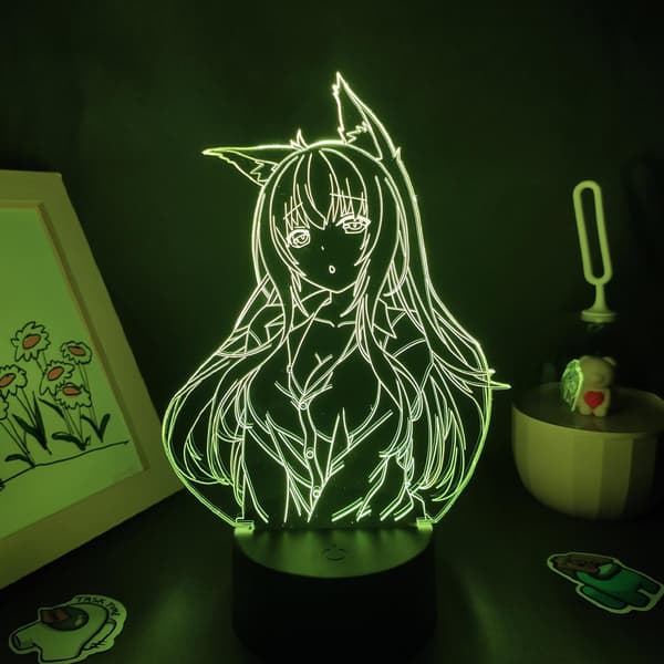 Anime Figur Kokosnøtt 3D LED Lamper RGB Nattlys Bursdag