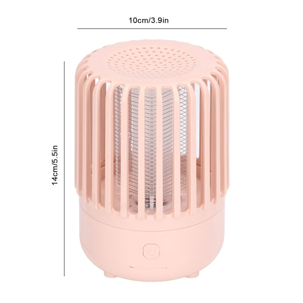 LED myggfellelampe USB oppladbar UV fotokatalysator elektrisk insektmiddel Pink