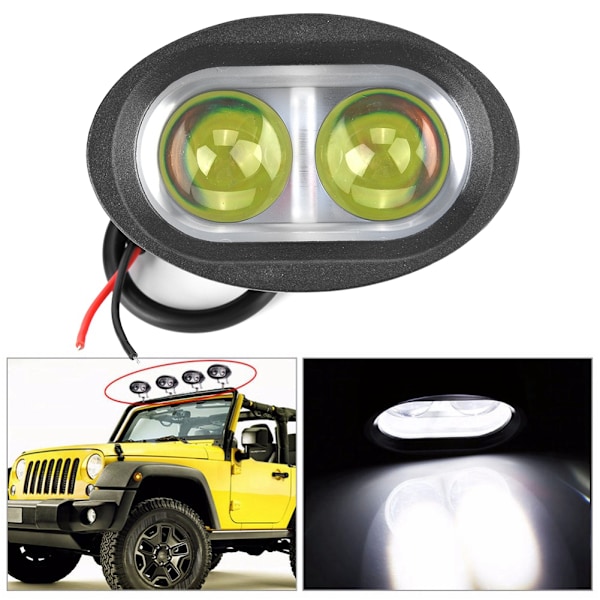 20W LED Arbeidslysstang Ovalt Spotlight Auto Kjørelys Bil Lastebil Modifisering