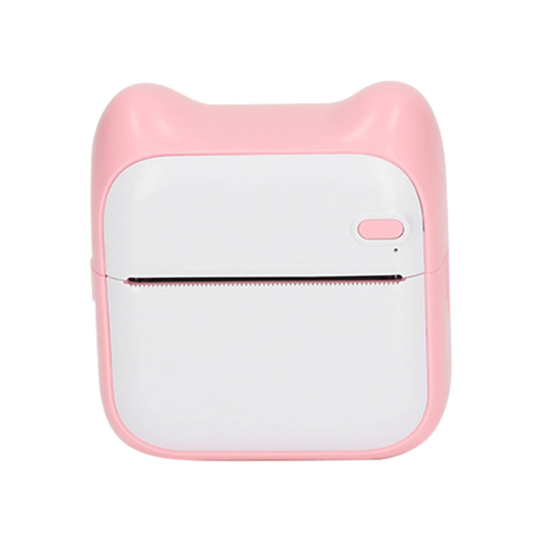 Termisk printer Bluetooth direkte forbindelse USB opladning 203DPI 1000mAh bærbar mini billedprinter med pink printpapir