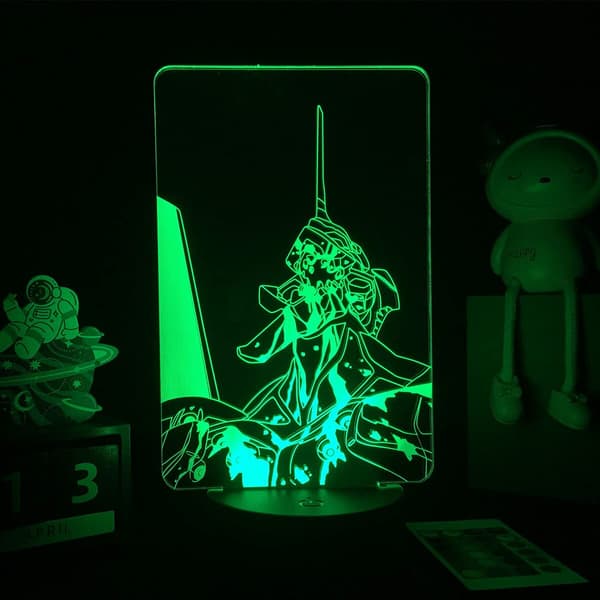 3D EVA Anime Lys Evangelions Figur LED Nattlys Bursdag