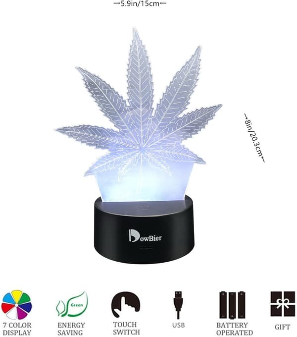 3D Illusion Multi Farver USB Natlampe til Søvn Skrivebordslampe