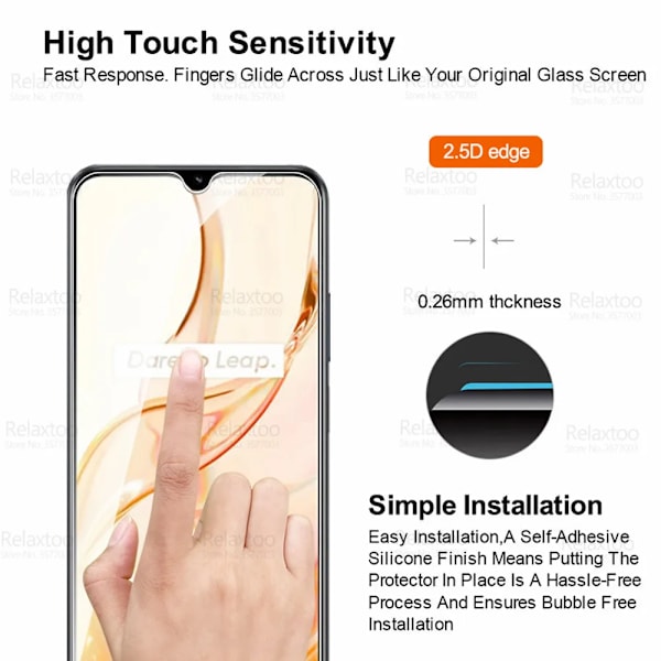 Härdat glas för Realme C30s skärmskydd RealmeC30s Realmi C 30s C30 30 S 6,5\" RMX3690 skyddande film