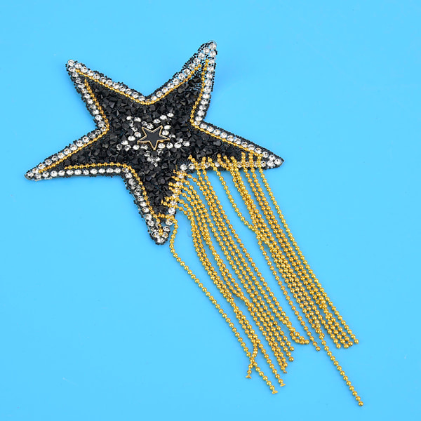 Plast DIY självhäftande stjärnmönster kläder strass tofsar lappar kläder väskor applikationer #3