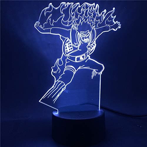 Naruto Kakashi Uchiha Sasuke 3D Illusjon Nattlys Lampe Sm