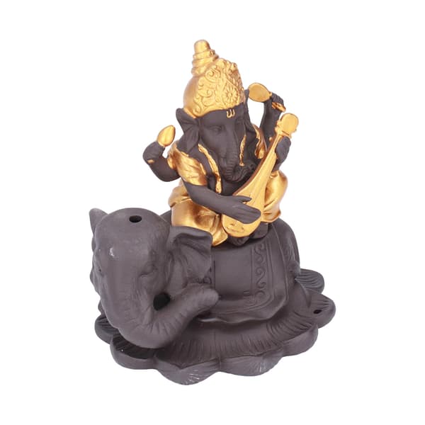 Tilbageflow Røgelse Brænder Pipa Elefant Lilla Sand Guld Tegning Bærbar Størrelse Stress Relief Insence Vandfald