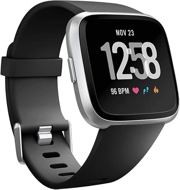 Smartwatch-rem til Fitbit Versa Smartwatch, Versa 2 og Versa Lite SE ure til kvinder og mænd (Sort-L)