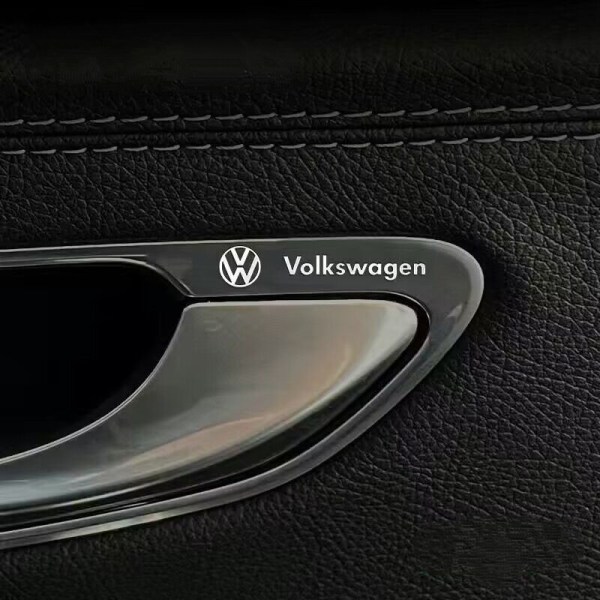 4 st bil metall bil logotyp dekorativa klistermärken dörrhandtag speglar ratt kaross interiör fönster klistermärken Volkswagen