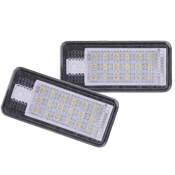 Høj Lysstyrke 18 LED Nummerpladelys Lampe Til Audi A3 S3 A4 S4 B6 B7 A6 C6 (Sort)