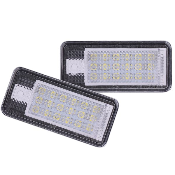 Høy Lysstyrke 18 LED Nummerplate Lys Lampe For Audi A3 S3 A4 S4 B6 B7 A6 C6 (Svart)