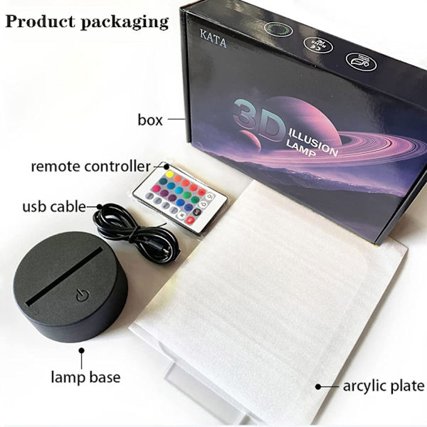 Genshin Impact Shenhe Lampe 3D USB Led Spilkarakter Model A