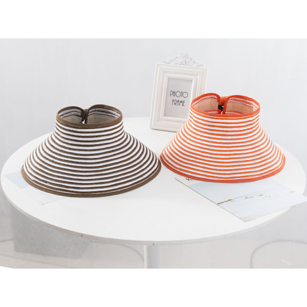 Dam solhatt med bred brätte i halm med UPF 50+ Beige