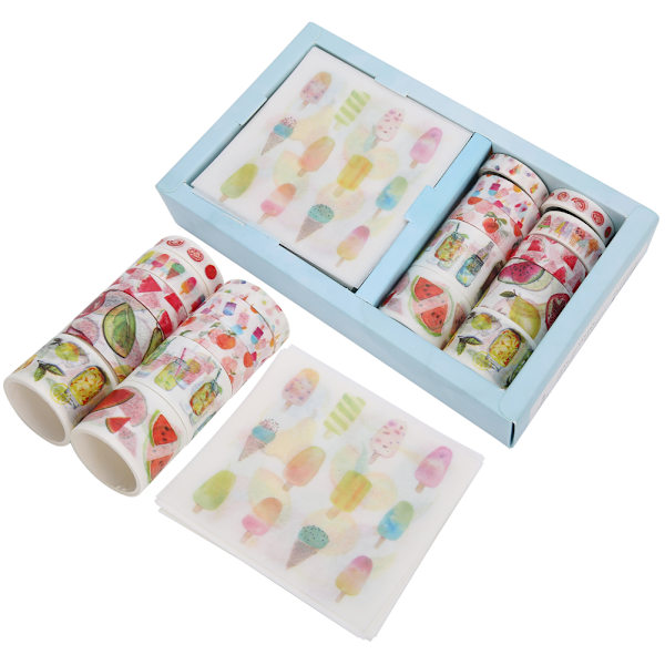 2 sarjaa Washi-paperiteippiä ja tarroja Maskiteipit Japani DIY-etiketti Scrapbookingiin