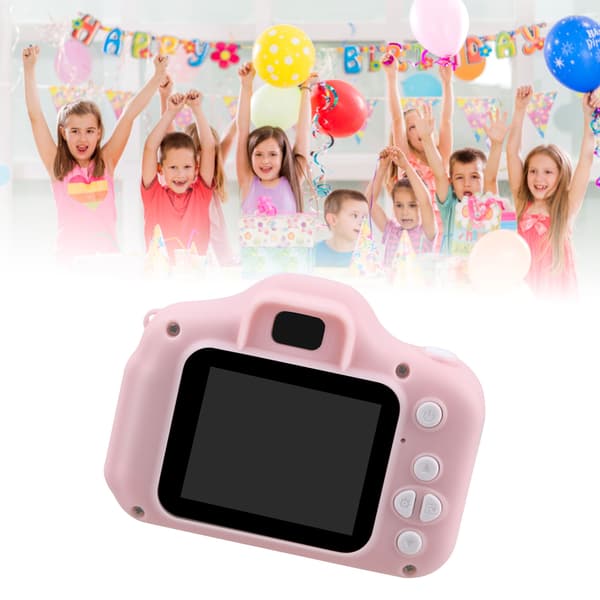 Barnkamera Stöd Timing En Knapp Operation Pedagogisk Småbarn Digital Videokamera för Barn Pink