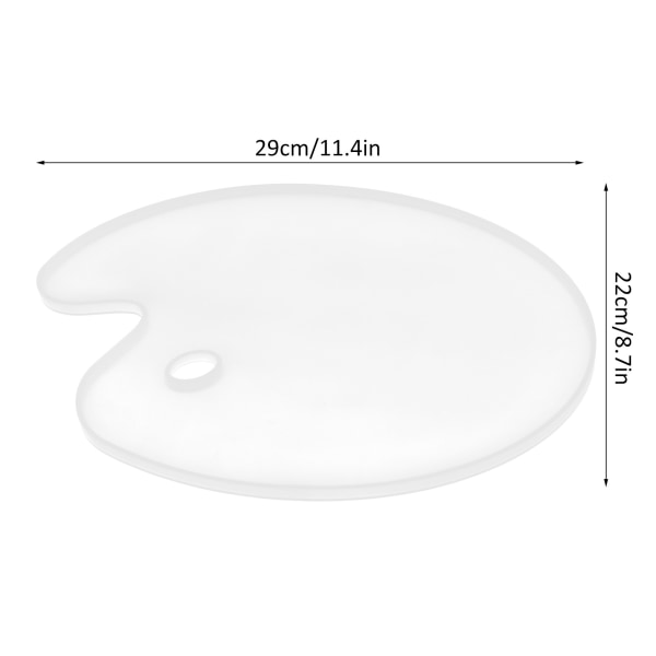 2 stk. DIY silikone støbeform håndlavet paletform oval form maleri kunst håndværk forsyninger
