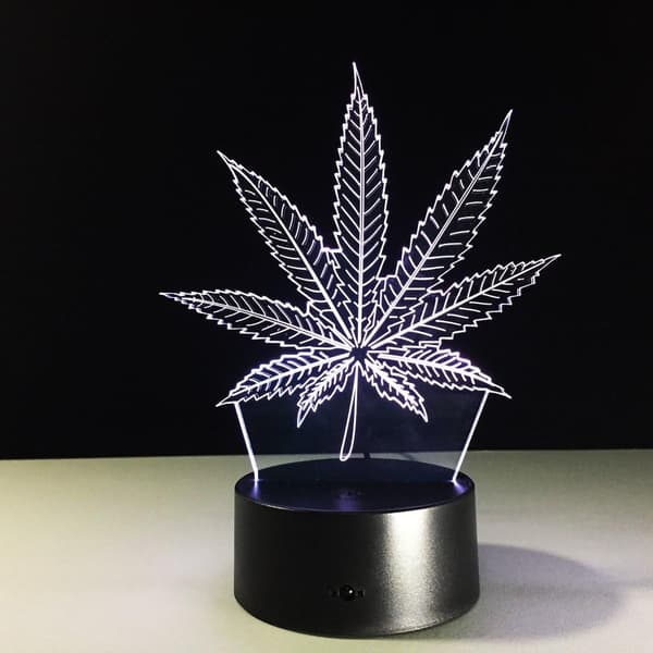 3D Illusjon Flerfarget USB Sovende Nattlys Skrivebordslampe