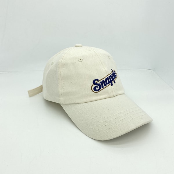 Vintage keps med broderad text Justerbar basebollkeps Fo White