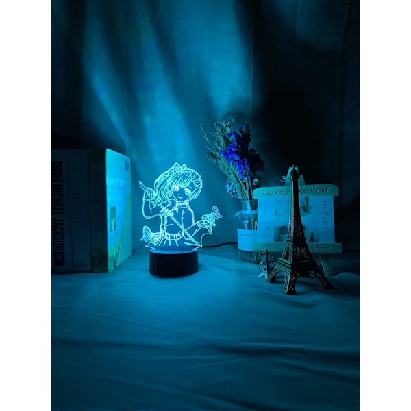 Demon Slayer Kamado Nezuko 3D Illusion Natlys, Kreativ 3D Japansk Anime Lampe - Ideel Gave til Hjemmet