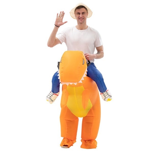 Ilmapuku Dinosaurusten Asu, Ilmapuku Dinosaurusten Asu, Puhallettava Asu Halloween-Pukuihin Orange L（160-190CM）