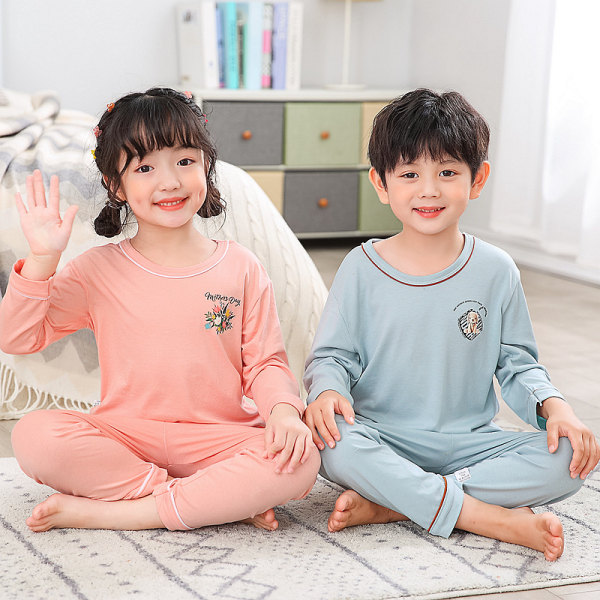 Flickor och pojkar pyjamas mysiga pyjamas flickor,XL (blå）