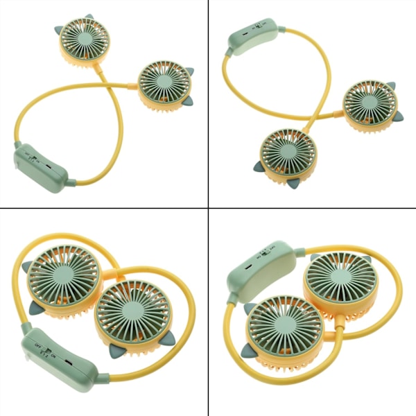 Kannettava kaulatuuletin, 2 nopeutta, USB-ladattava, hiljainen urheilutuuletin ulkokäyttöön, Ventilador Portatil, heiluva jäähdytystuuletin, kaulanauhatuuletin Porta