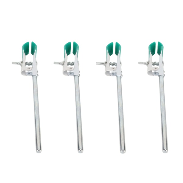 4 kpl Laboratorioleikari Retortti Prong Jaw 2 sormen leveyden säädettävä kumi leuat Labs Universal Clamp